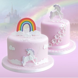 Jednorožec - patchwork na marcipán